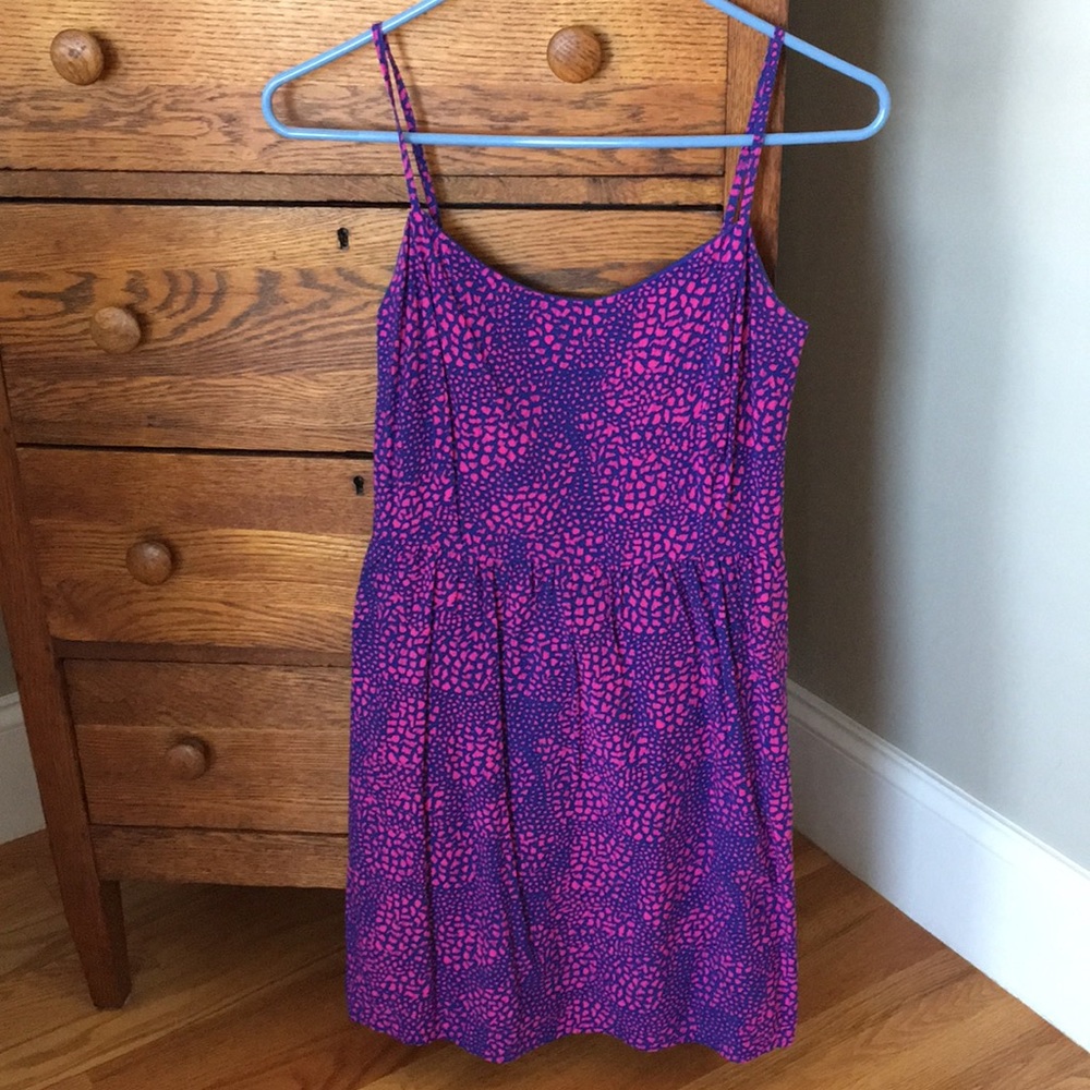 Gap size 2 purple and pink adjustable strap dress
